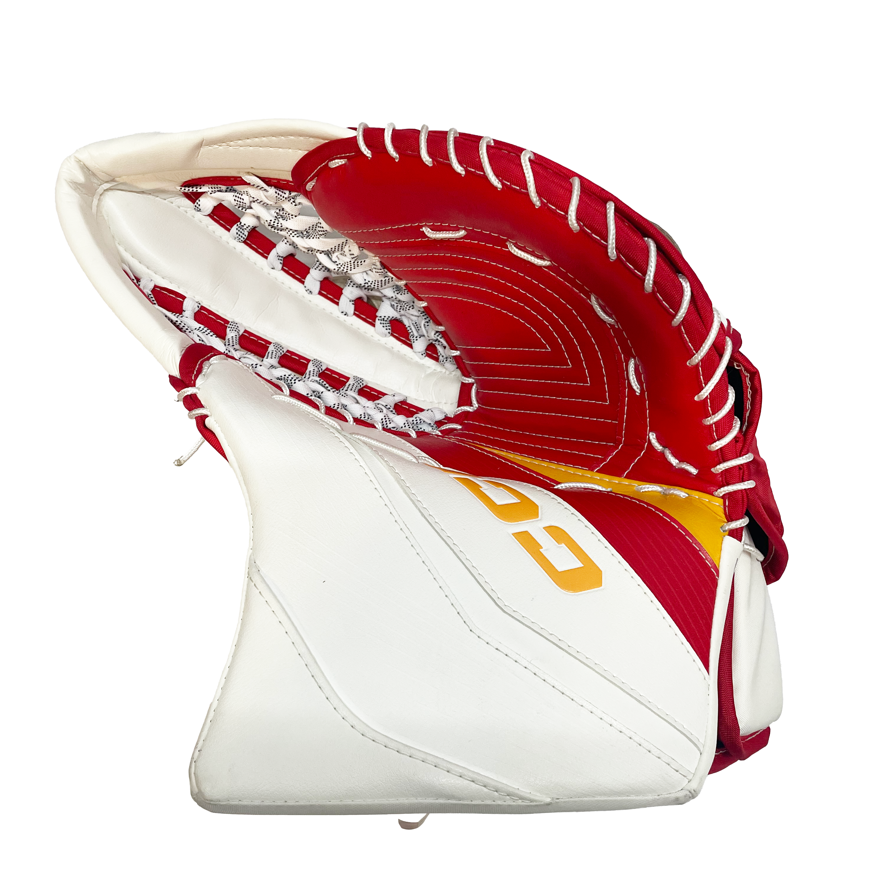 CCM Extreme Flex 6 - Gant de gardien de but professionnel de la LNH - Jacob Markstrom (blanc/rouge/jaune)